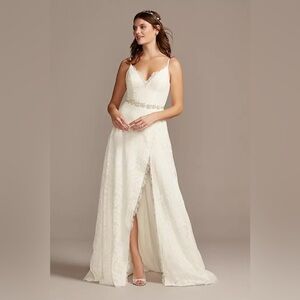 MELISSA SWEET
Leaf Pattern Lace A-Line Wedding Dress